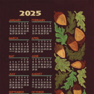 Noting the acorn 'mast-year' of 24-25. 2025 Calendar